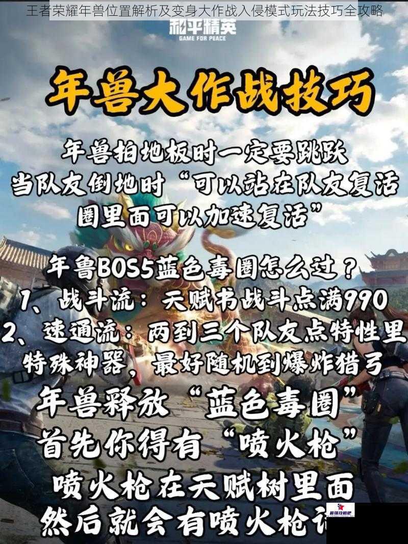 王者荣耀年兽位置解析及变身大作战入侵模式玩法技巧全攻略