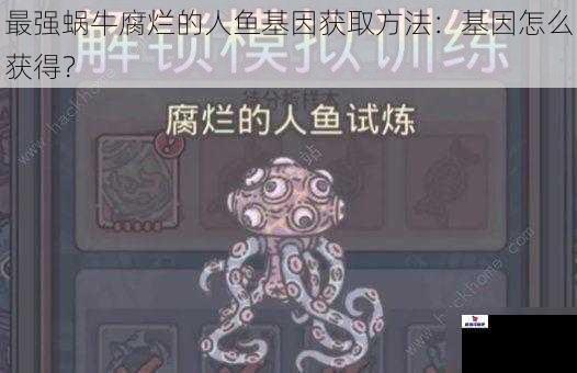 最强蜗牛腐烂的人鱼基因获取方法：基因怎么获得？