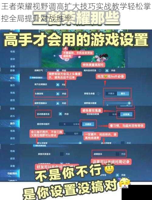 王者荣耀视野调高扩大技巧实战教学轻松掌控全局提升对战胜率