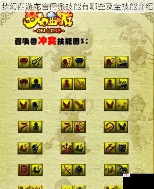 梦幻西游龙宫门派技能有哪些及全技能介绍