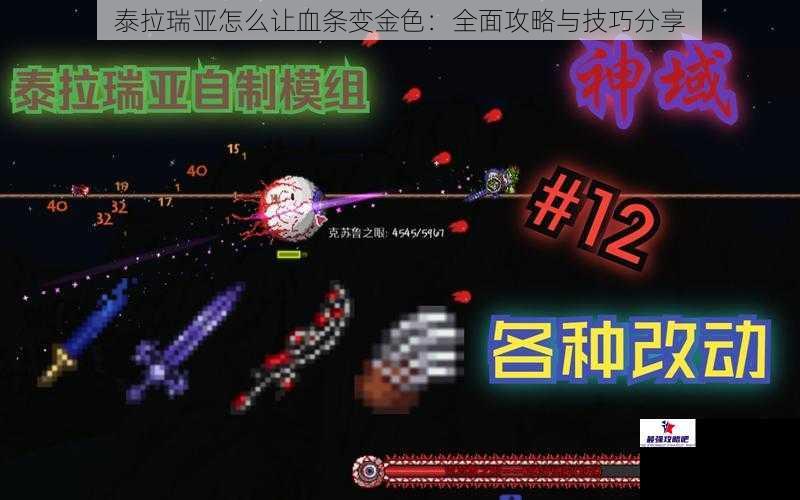 泰拉瑞亚怎么让血条变金色：全面攻略与技巧分享