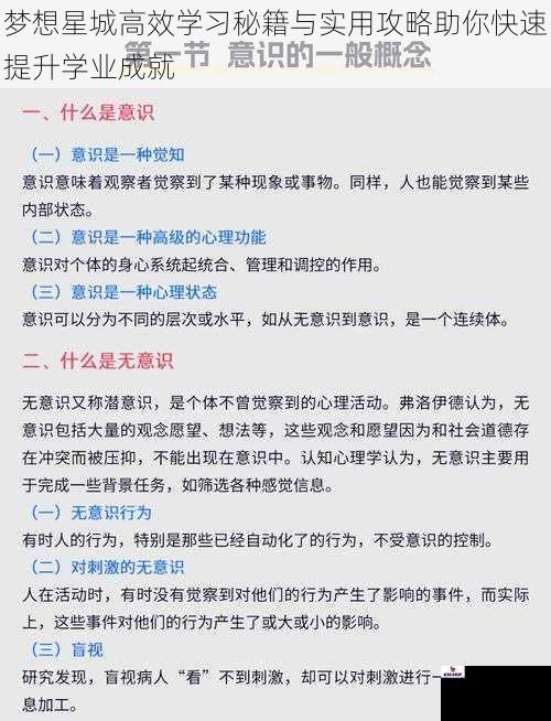 梦想星城高效学习秘籍与实用攻略助你快速提升学业成就