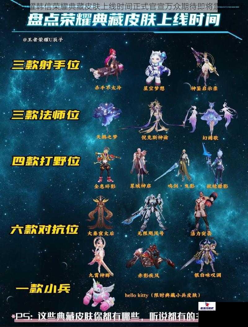 王者荣耀韩信荣耀典藏皮肤上线时间正式官宣万众期待即将震撼登场