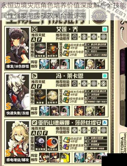 永恒边境灾厄角色培养价值深度解析全技能属性强度与实战效果全面评测