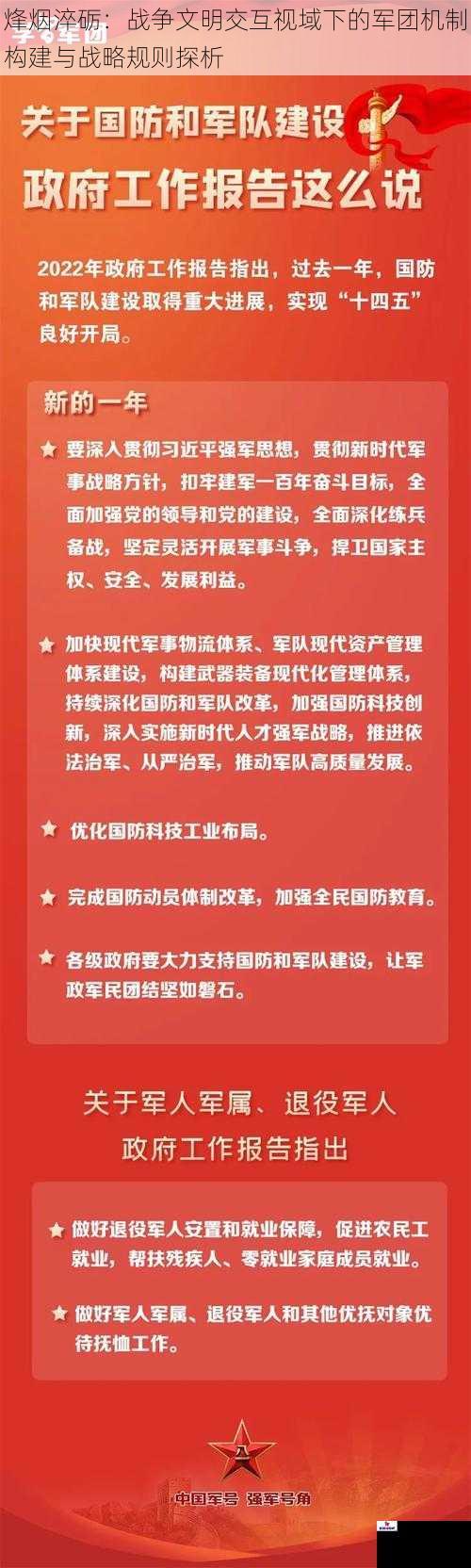 烽烟淬砺：战争文明交互视域下的军团机制构建与战略规则探析