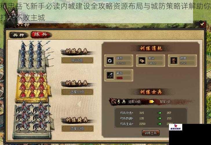 精忠岳飞新手必读内城建设全攻略资源布局与城防策略详解助你打造不败主城