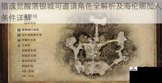 猎魂觉醒落银城可邀请角色全解析及海伦娜加入条件详解