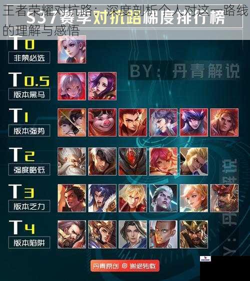 王者荣耀对抗路：深度剖析个人对这一路线的理解与感悟