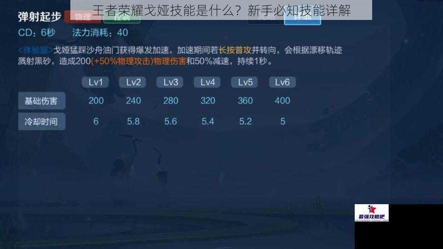 王者荣耀戈娅技能是什么？新手必知技能详解