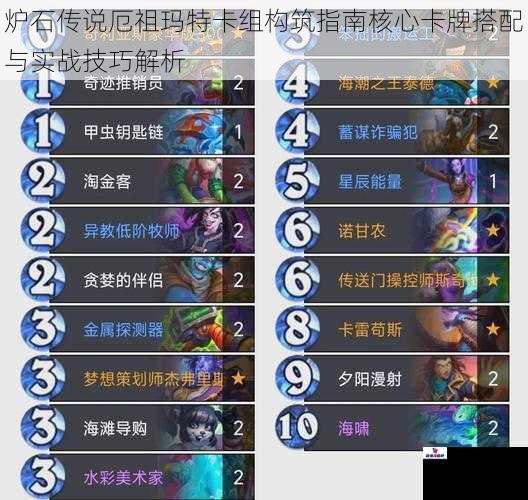 炉石传说厄祖玛特卡组构筑指南核心卡牌搭配与实战技巧解析