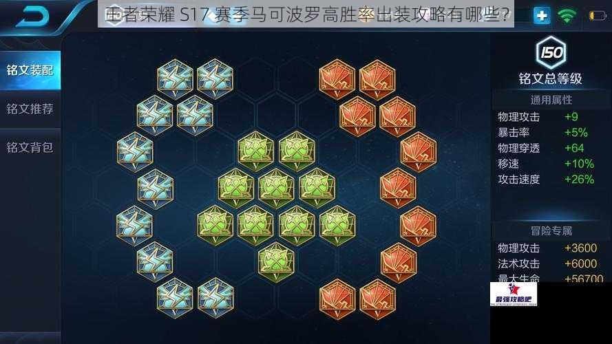 王者荣耀 S17 赛季马可波罗高胜率出装攻略有哪些?