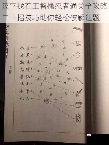 汉字找茬王智擒忍者通关全攻略二十招技巧助你轻松破解谜题