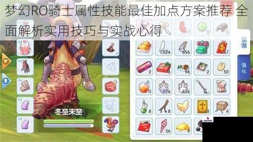 梦幻RO骑士属性技能最佳加点方案推荐 全面解析实用技巧与实战心得