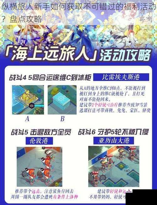纵横旅人新手如何获取不可错过的福利活动？盘点攻略