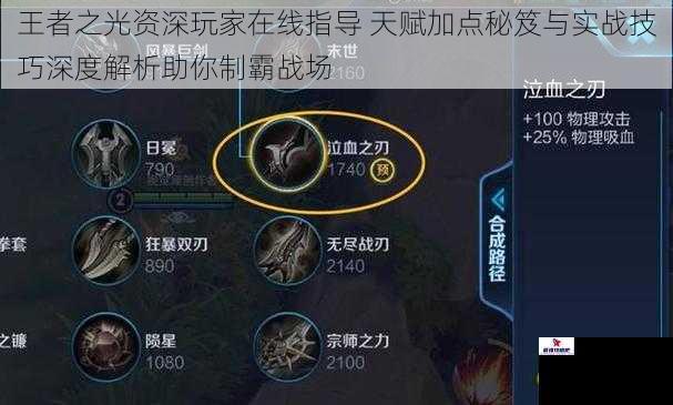 王者之光资深玩家在线指导 天赋加点秘笈与实战技巧深度解析助你制霸战场