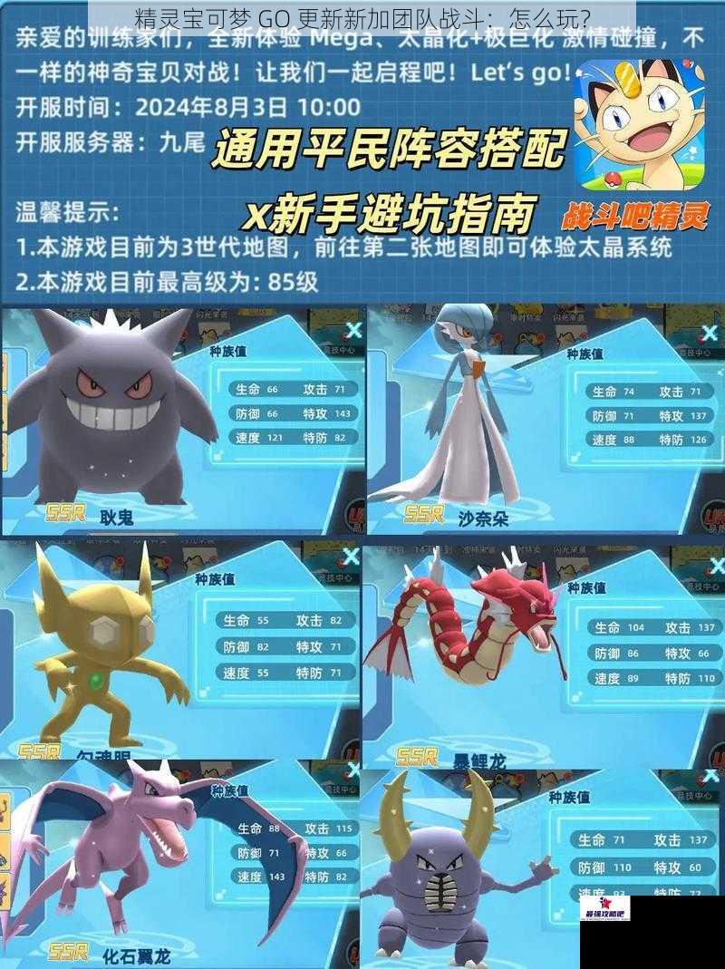 精灵宝可梦 GO 更新新加团队战斗：怎么玩？