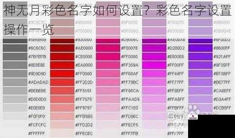 神无月彩色名字如何设置？彩色名字设置操作一览