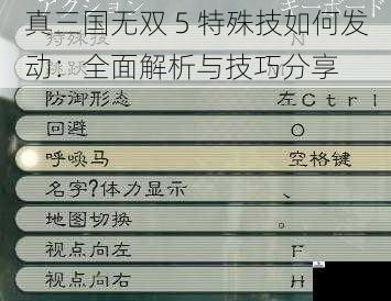 真三国无双 5 特殊技如何发动：全面解析与技巧分享